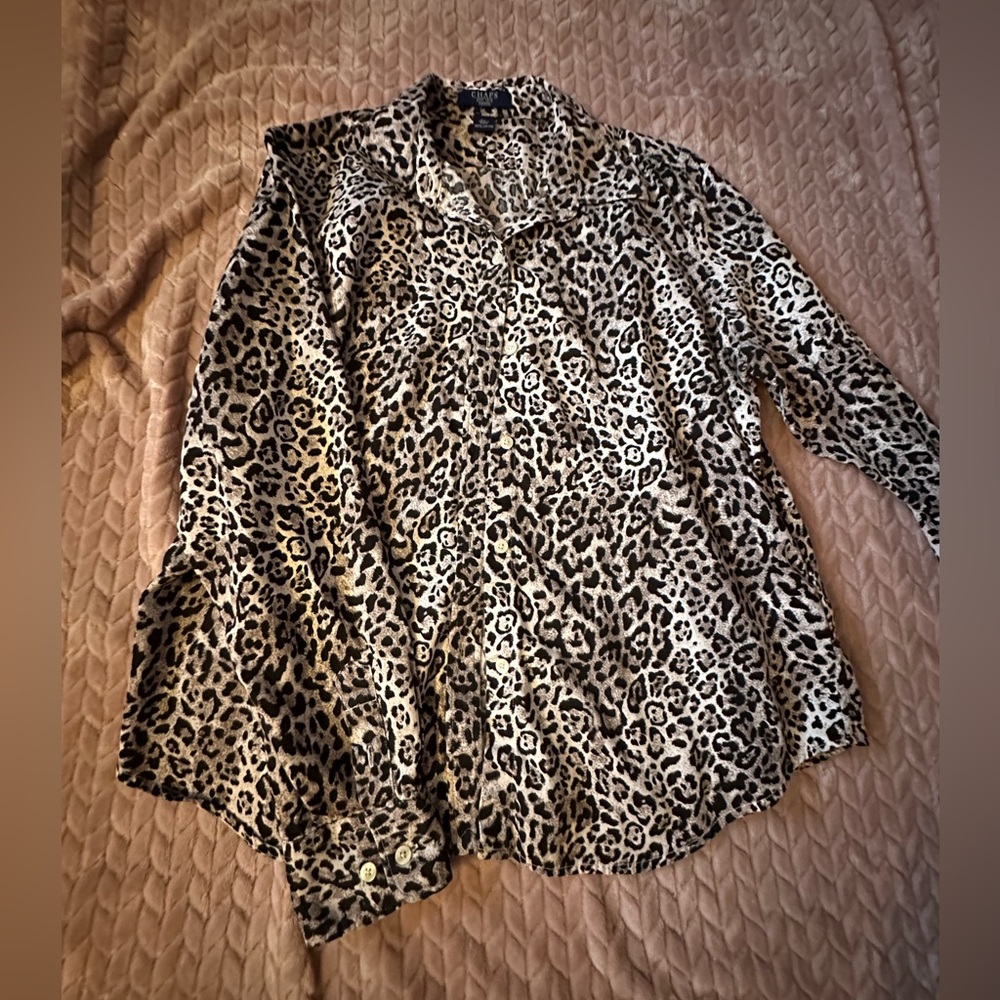 Cheetah Button Down